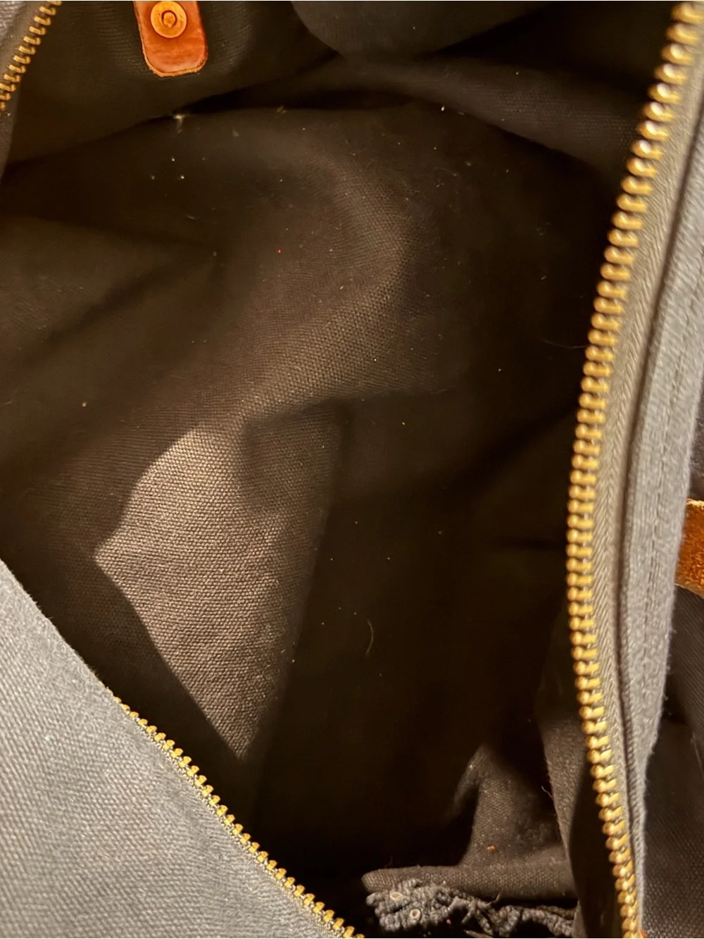 Bradley Mountain Black Canvas Duffel Brown Leather Trim - Weekend Travel Bag